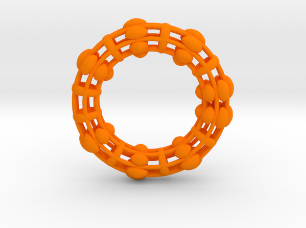Torus 90mm in Orange Processed Versatile Plastic