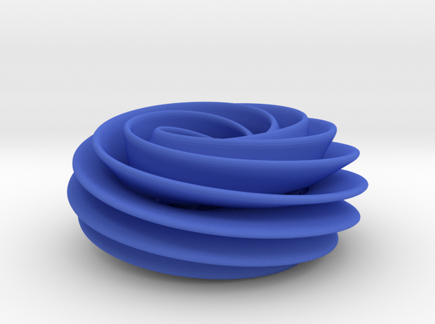 Spiral Torus in Blue Processed Versatile Plastic