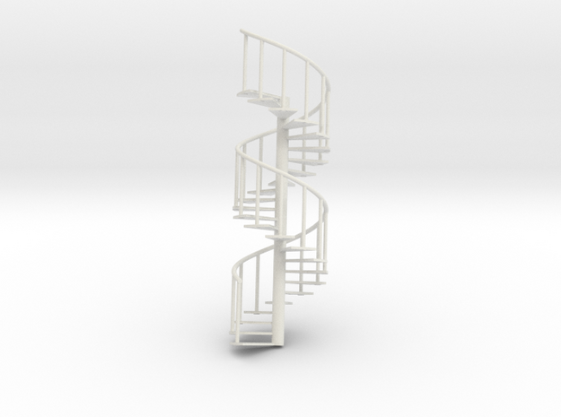 Staircase big: 245mm x 80mm in White Natural Versatile Plastic