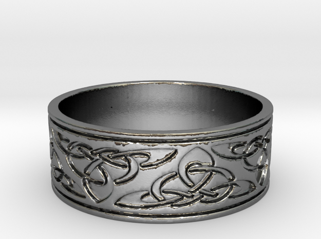 celtic Ring Size 9 in Polished Silver