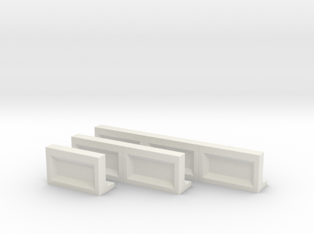Bahnsteigkante 1-2-3 in White Natural Versatile Plastic