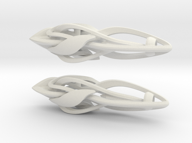 Afsoon's Earings in White Natural Versatile Plastic