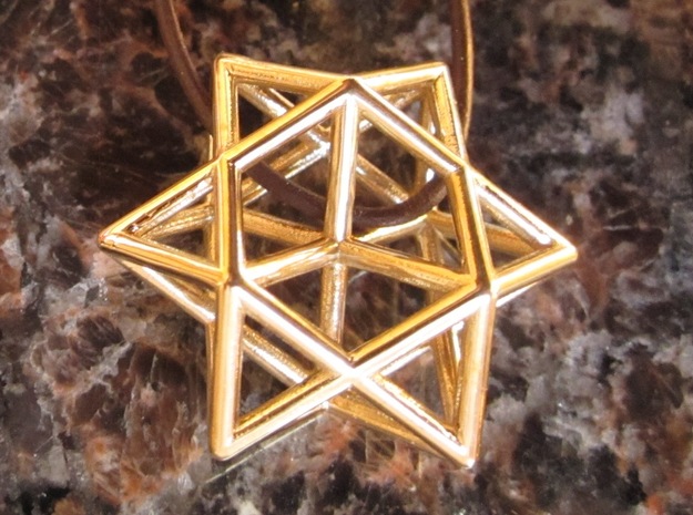 Star Pendant #1 in Polished Brass