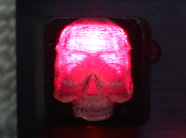 Topre Skull Keycap in Smooth Fine Detail Plastic