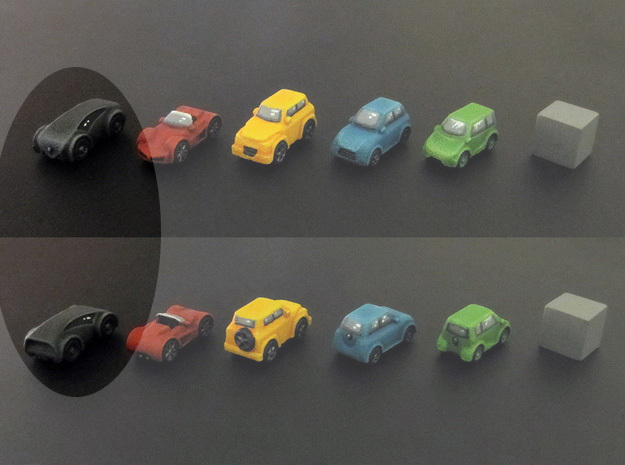 Miniature cars, Concept car (8pcs) in Black Natural Versatile Plastic