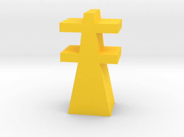 Game Piece, Power Line in Yellow Processed Versatile Plastic