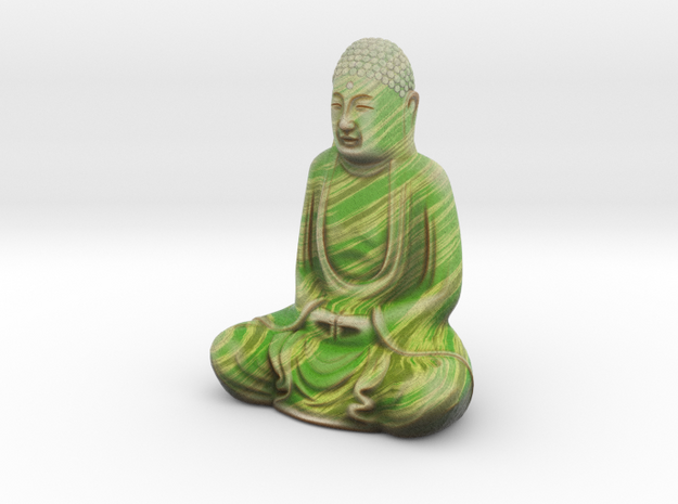 Textured Buddha: jungle leaves in Full Color Sandstone