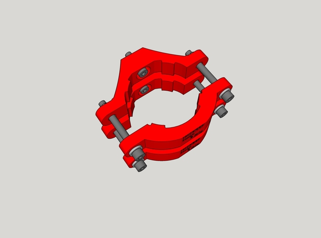 Benchtop CNC Router Clamps in Red Processed Versatile Plastic