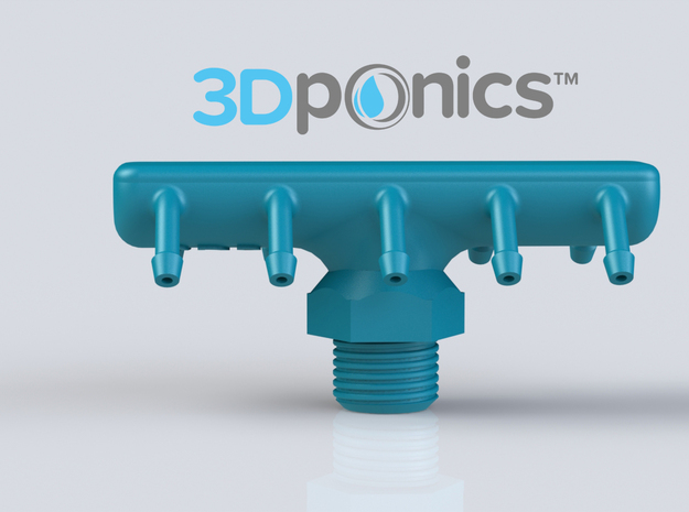 Pump Connector - 3Dponics Drip Hydroponics in White Natural Versatile Plastic