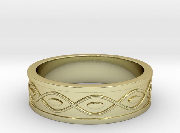 Ring with Eyes - Size 9 in 18k Gold Plated Brass