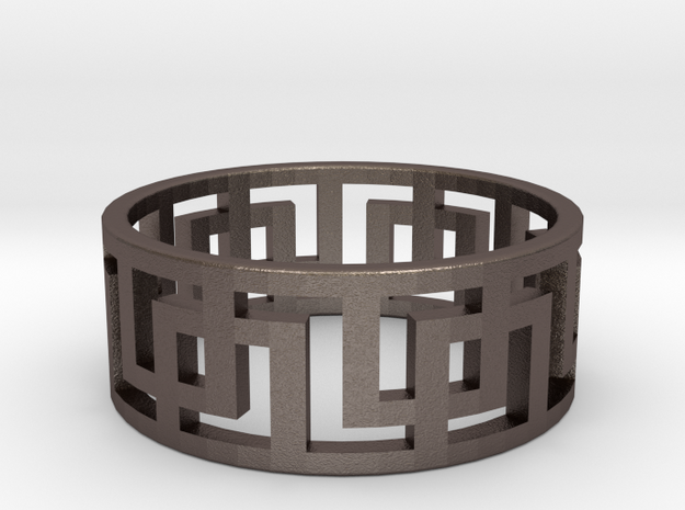 Geometric Ring - Rugged Steel Ring for Him