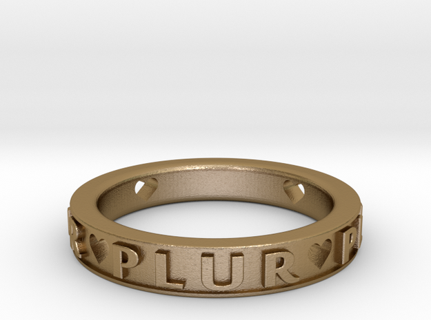 Plur Ring - Size 9 in Polished Gold Steel