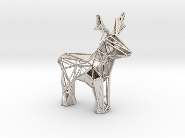 Reindeer toy stl in Platinum