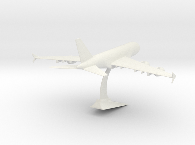 Airbus A380-0.125 in White Natural Versatile Plastic