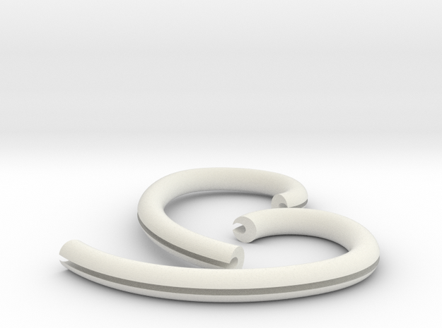 Ear Hook 2.5mm in White Natural Versatile Plastic