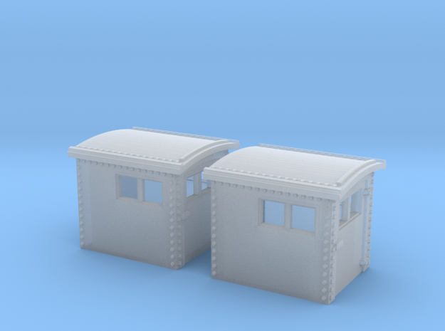 2x N&W Style Dog House N Scale 1:160 in Smooth Fine Detail Plastic