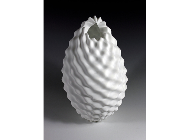 Pineapple Vase in White Natural Versatile Plastic