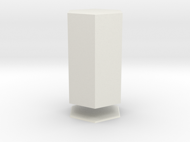 Columna Laterata Exagona Solida in White Natural Versatile Plastic