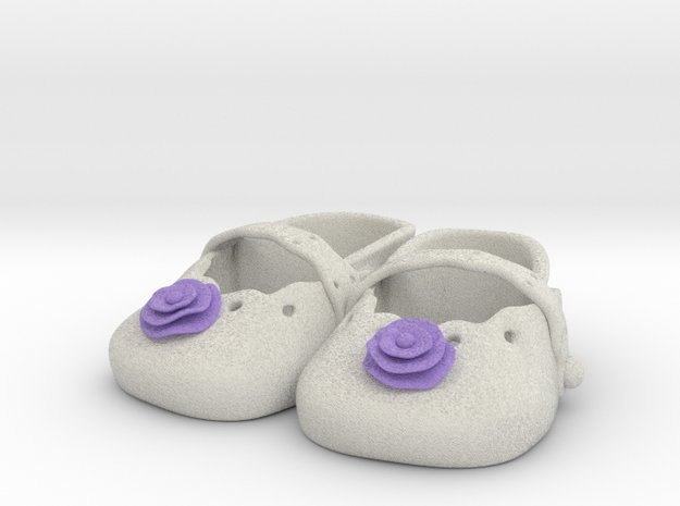 Baby Shower Decorations - Baby Shoes  in Full Color Sandstone