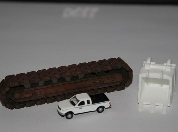 N Scale Steam Track and Bucket Load (1 of each) in White Processed Versatile Plastic
