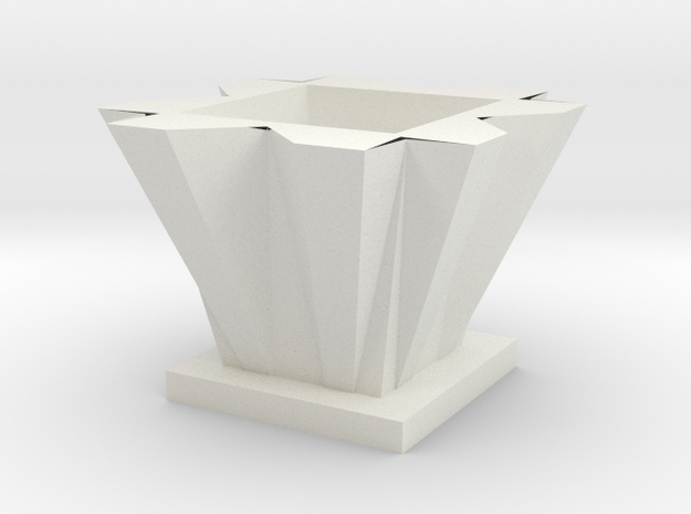 Vase 4 in White Natural Versatile Plastic