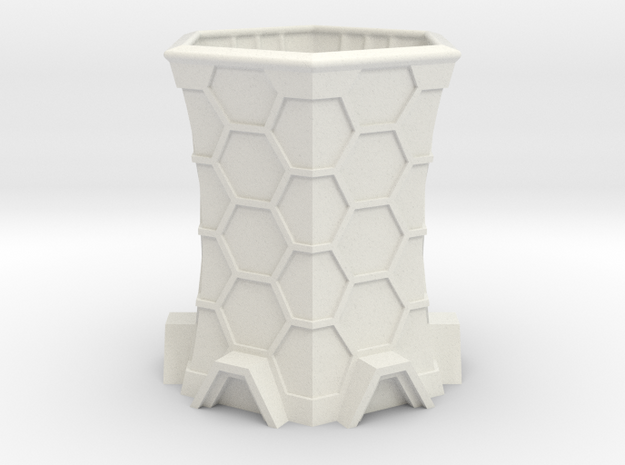 Sci-Fi Cooling Tower in White Natural Versatile Plastic