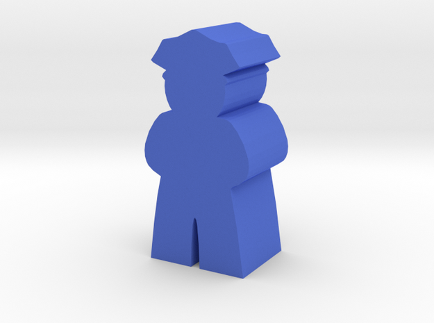 Game Piece, Police Officer in Blue Processed Versatile Plastic