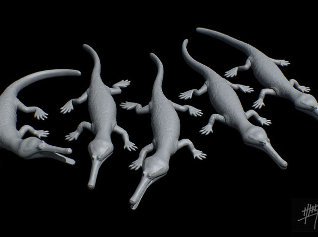 Champsosaurus pack 1/40 in Tan Fine Detail Plastic