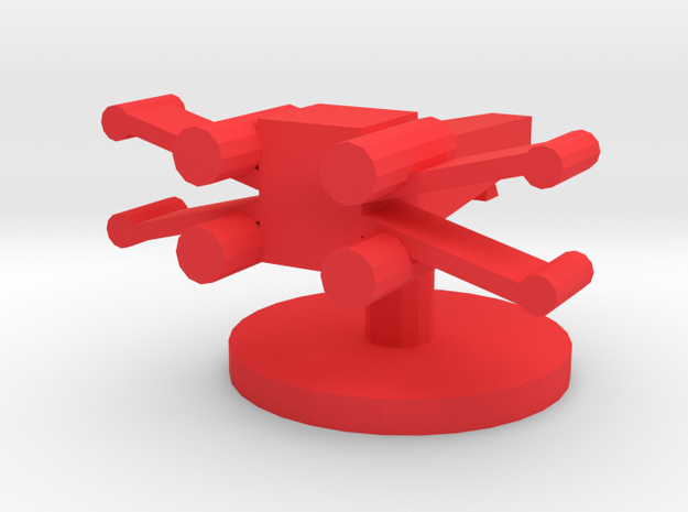 X Wing Token in Red Processed Versatile Plastic