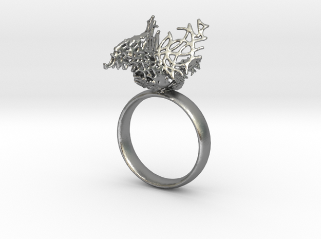 Celtic Bird  Ring in Natural Silver