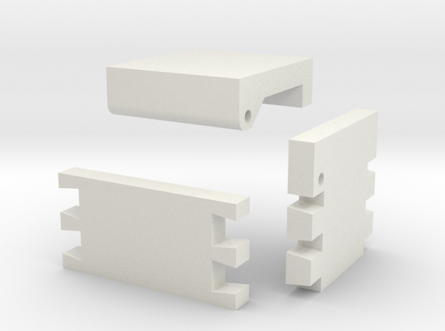 Template For Dovetail Jewelry Box in White Natural Versatile Plastic