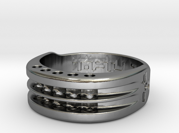 US17 Ring XI: Tritium, Five Holes in Polished Silver