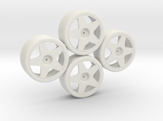 Losi Micro 1/24 Drift Wheel Set in White Natural Versatile Plastic