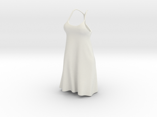 Strappy Little Dress in White Natural Versatile Plastic