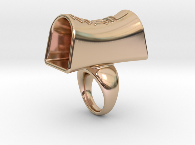 Message of love 20 in 14k Rose Gold Plated Brass