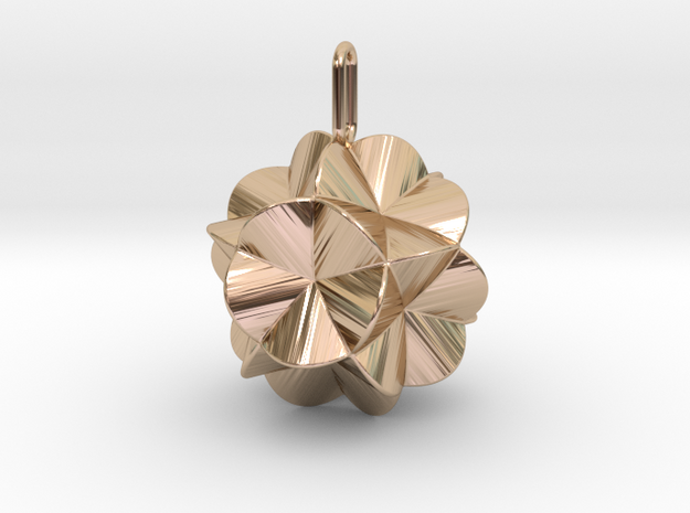 Pendant-c-6-5-20-45 in 14k Rose Gold Plated Brass