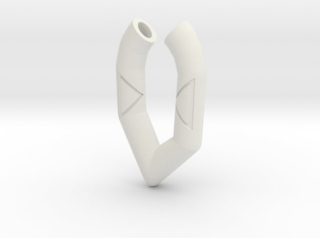 Pendant- Runestone Large in White Natural Versatile Plastic