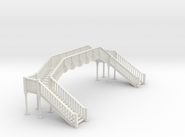 Lattice Footbridge OO Scale in White Natural Versatile Plastic