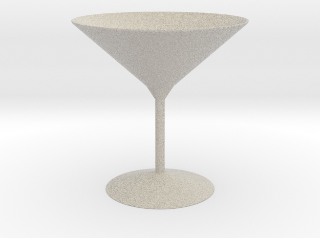 3d printed Martini Glass in Natural Sandstone