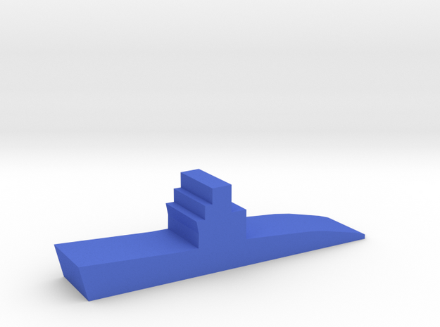 Game Piece, WW2 Submarine in Blue Processed Versatile Plastic