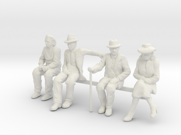 1:29 Low res seated figures in White Natural Versatile Plastic