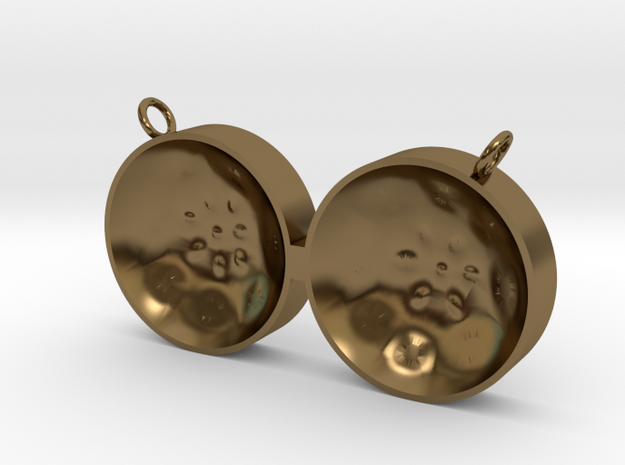 Double Tenor "damntingself" pendant, L in Polished Bronze