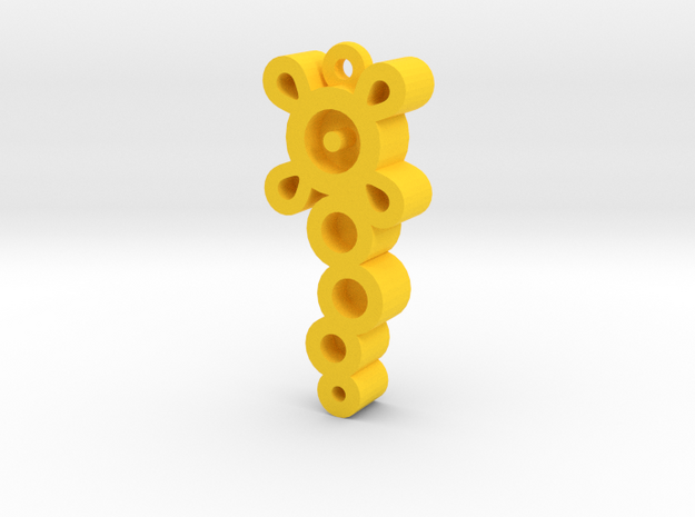 Unova Pendant [Poison] in Yellow Processed Versatile Plastic