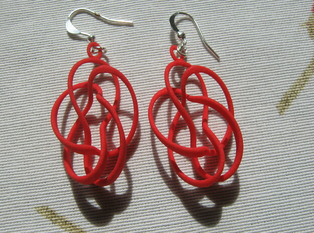 Coil Family 1 Earrings in Red Processed Versatile Plastic