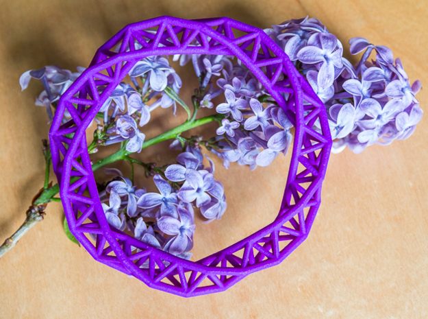 Triple Helix Bracelet (63 mm) in Purple Processed Versatile Plastic