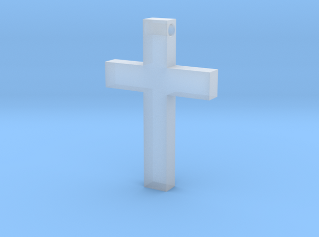 Latin Cross Pendant (Monroe Cross Variation) in Smooth Fine Detail Plastic
