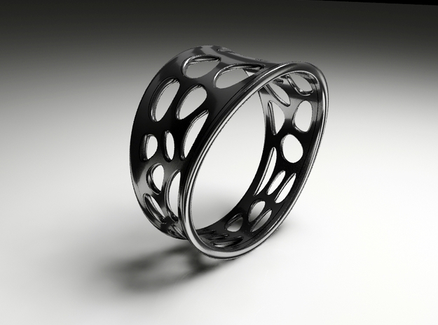 Ringometric A in Fine Detail Polished Silver