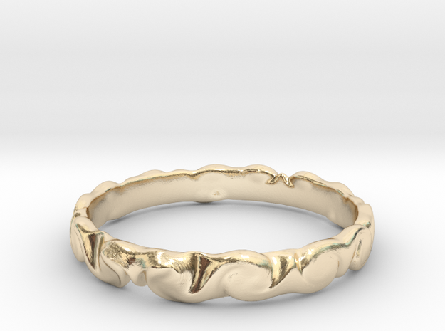 Cloud ring(size = USA 5.5)  in 14k Gold Plated Brass