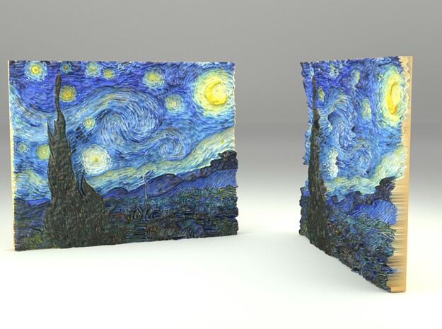Starry Night (Vincent van Gogh) in Full Color Sandstone