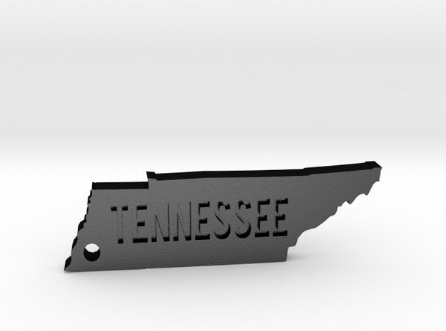 Tennessee Keychain in Matte Black Steel